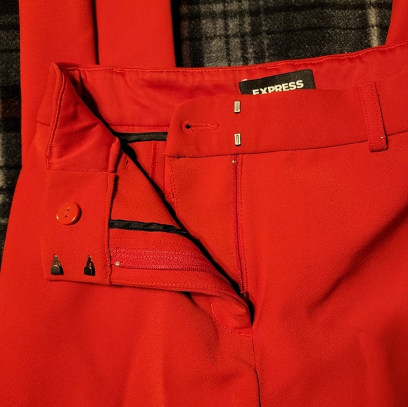 Red Skinny Dress Pants - Picture 3 of 5